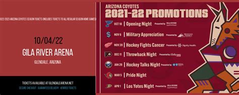 coyotes tickets 2022